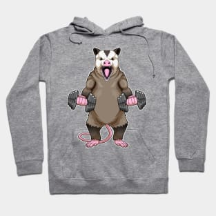 Opossum Bodybuilding Dumbbells Hoodie